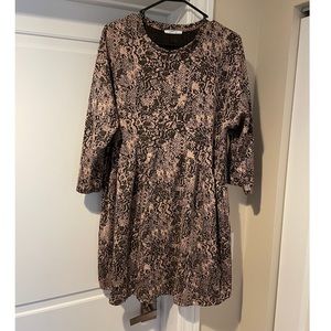 Zara Snakeskin print dress